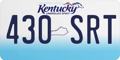 KY license plate 430SRT
