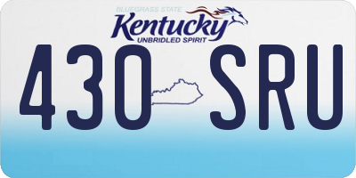KY license plate 430SRU