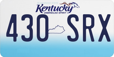 KY license plate 430SRX