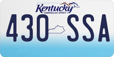 KY license plate 430SSA