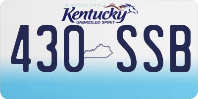 KY license plate 430SSB