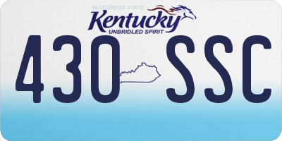 KY license plate 430SSC