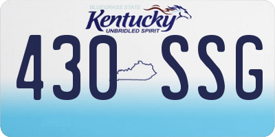KY license plate 430SSG