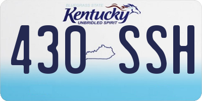 KY license plate 430SSH