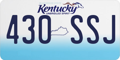 KY license plate 430SSJ
