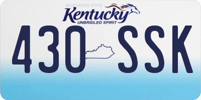 KY license plate 430SSK