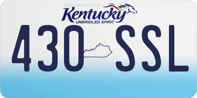 KY license plate 430SSL