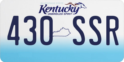 KY license plate 430SSR
