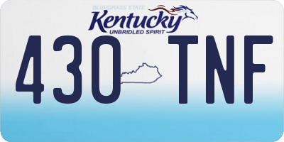 KY license plate 430TNF
