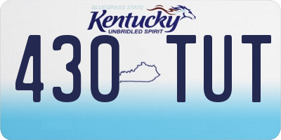 KY license plate 430TUT