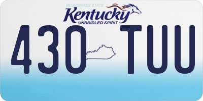 KY license plate 430TUU