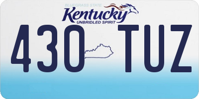 KY license plate 430TUZ
