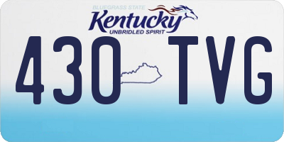 KY license plate 430TVG