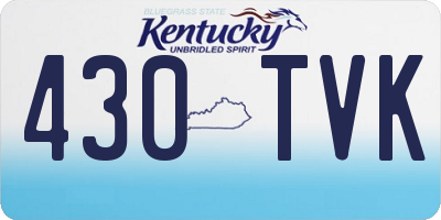KY license plate 430TVK
