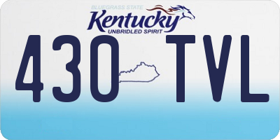 KY license plate 430TVL