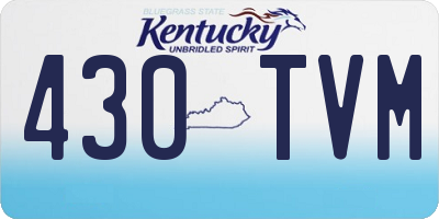 KY license plate 430TVM