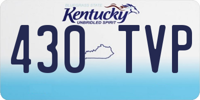 KY license plate 430TVP