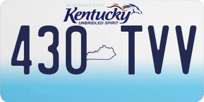 KY license plate 430TVV