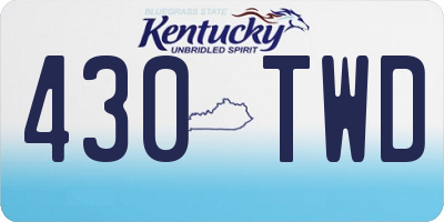 KY license plate 430TWD