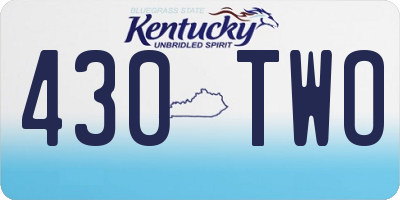 KY license plate 430TWO