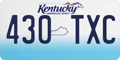 KY license plate 430TXC