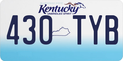 KY license plate 430TYB