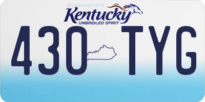 KY license plate 430TYG