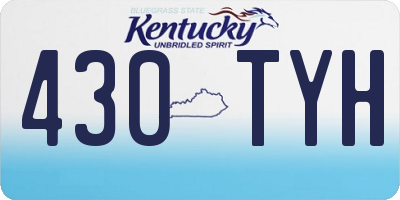 KY license plate 430TYH
