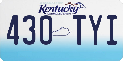 KY license plate 430TYI