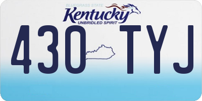 KY license plate 430TYJ