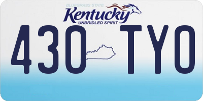 KY license plate 430TYO