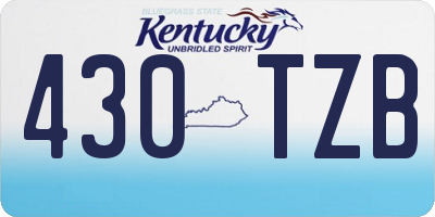 KY license plate 430TZB