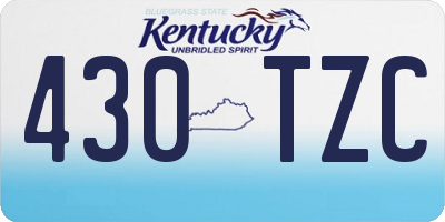 KY license plate 430TZC