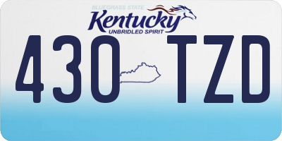 KY license plate 430TZD