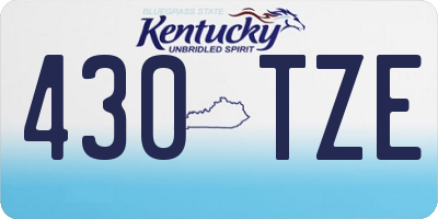 KY license plate 430TZE
