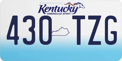KY license plate 430TZG