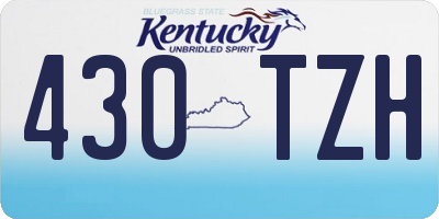 KY license plate 430TZH