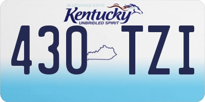 KY license plate 430TZI