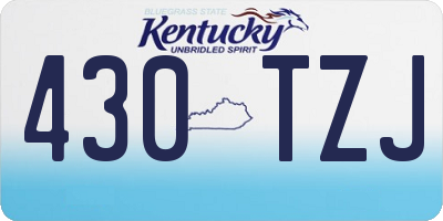 KY license plate 430TZJ