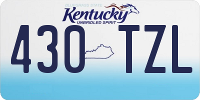 KY license plate 430TZL