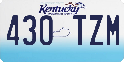 KY license plate 430TZM