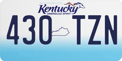 KY license plate 430TZN