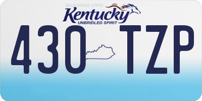 KY license plate 430TZP