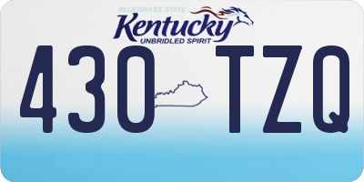 KY license plate 430TZQ