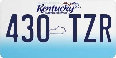 KY license plate 430TZR