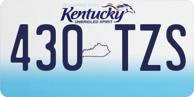 KY license plate 430TZS