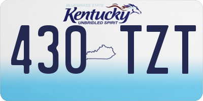 KY license plate 430TZT