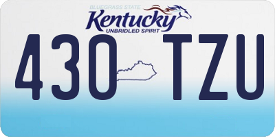 KY license plate 430TZU