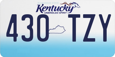KY license plate 430TZY