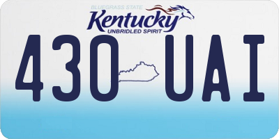 KY license plate 430UAI